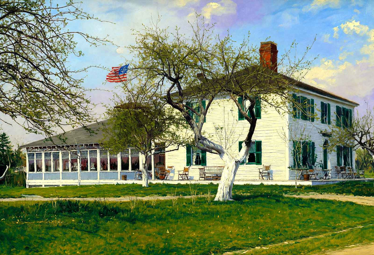 Approach from Providence, Massachusetts in 1910 Art Print (7 Sizes)