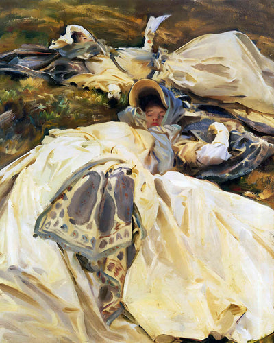 Two White Dresses 1911 Painting by John Singer Sargent 8x10" Art Print