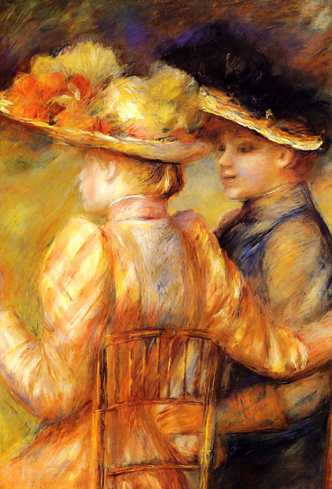Two Women in a Garden 1895 by Pierre-Auguste Renoir Fine Art Print (6 Sizes)