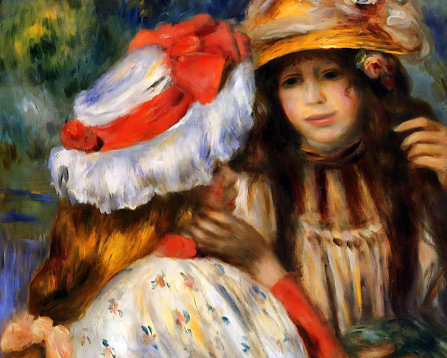 Two Sisters Painting by Pierre-Auguste Renoir 8x10" Art Print (Archival Paper)