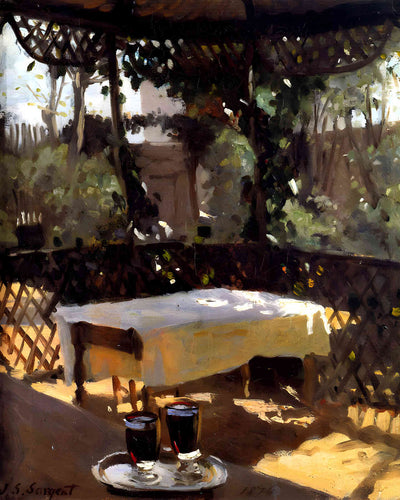Two Wine Glasses 1874 Painting by John Singer Sargent 8x10" Art Print