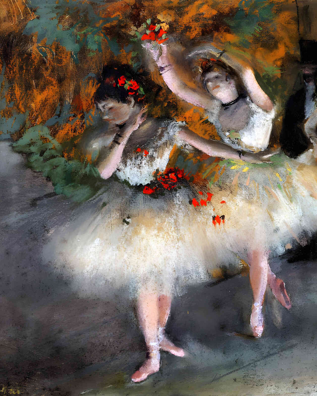Two Dancers Entering the Stage 1878 Painting by Edgar Degas 8x10" Art Print