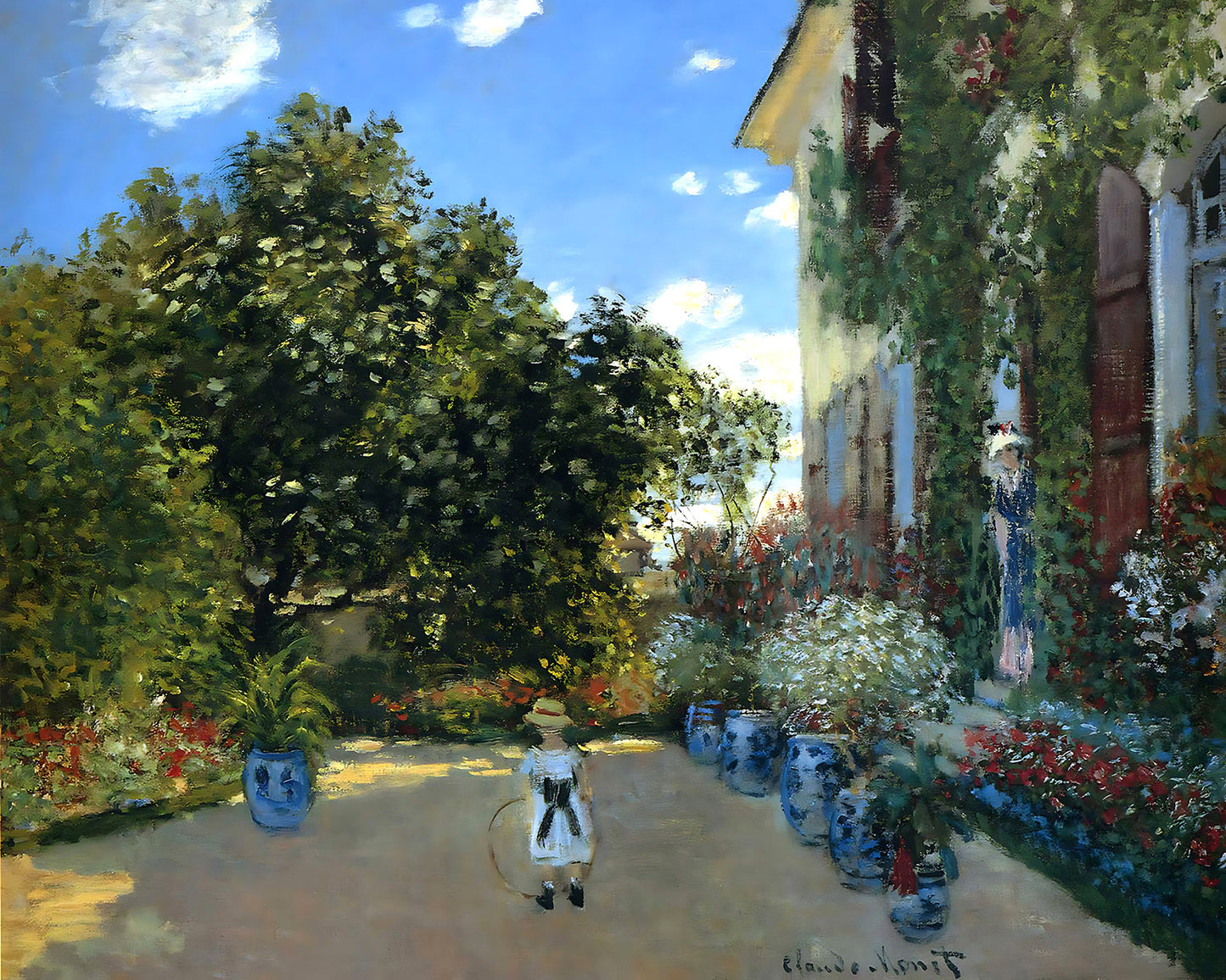 The Artist's House at Argenteuil Painting by Claude Monet 8x10" Art Print
