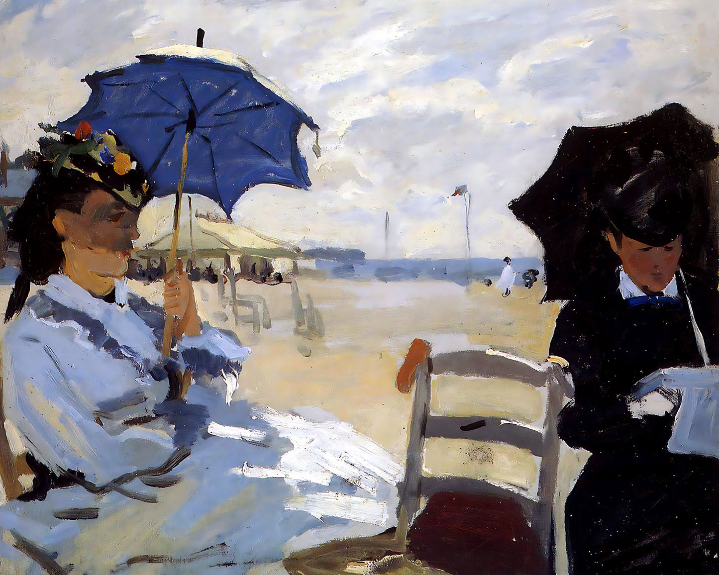 The Beach at Trouville Painting by Claude Monet 8x10" Art Print