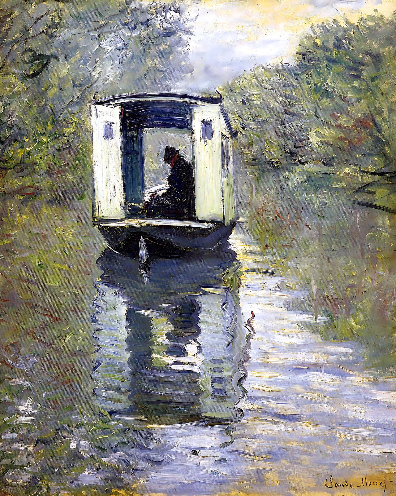 The Boat Studio Painting by Claude Monet 8x10" Art Print