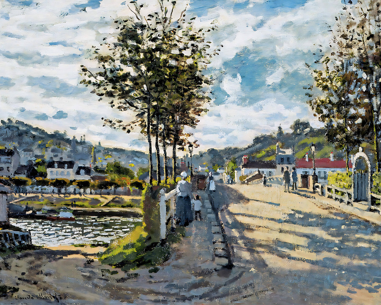 The Bridge at Bougival Painting by Claude Monet 8x10" Art Print