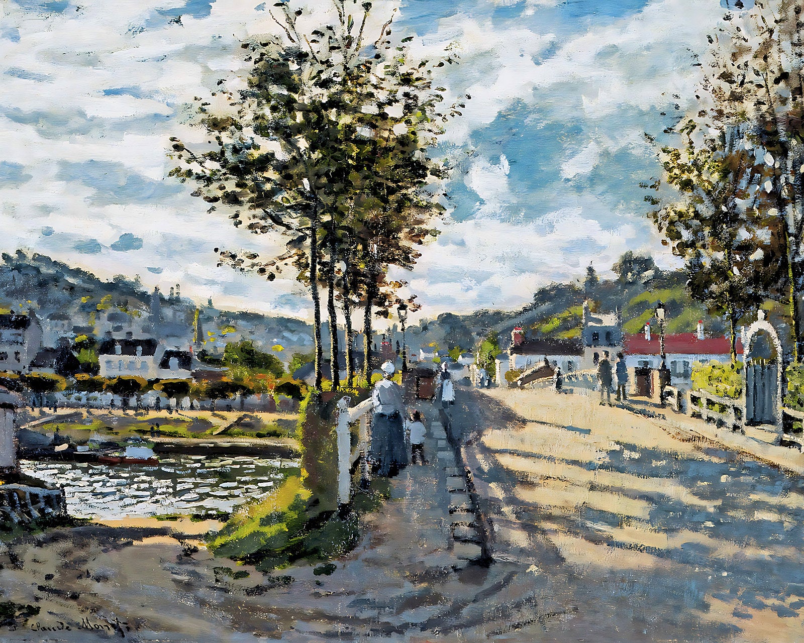 The Bridge at Bougival Painting by Claude Monet 8x10" Art Print