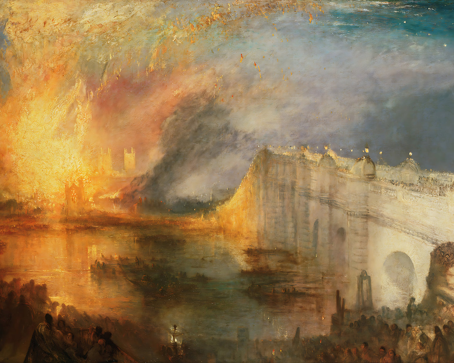 The Burning of the Houses of Lords and Commons Painting by J. M. W. Turner 8x10" Art Print