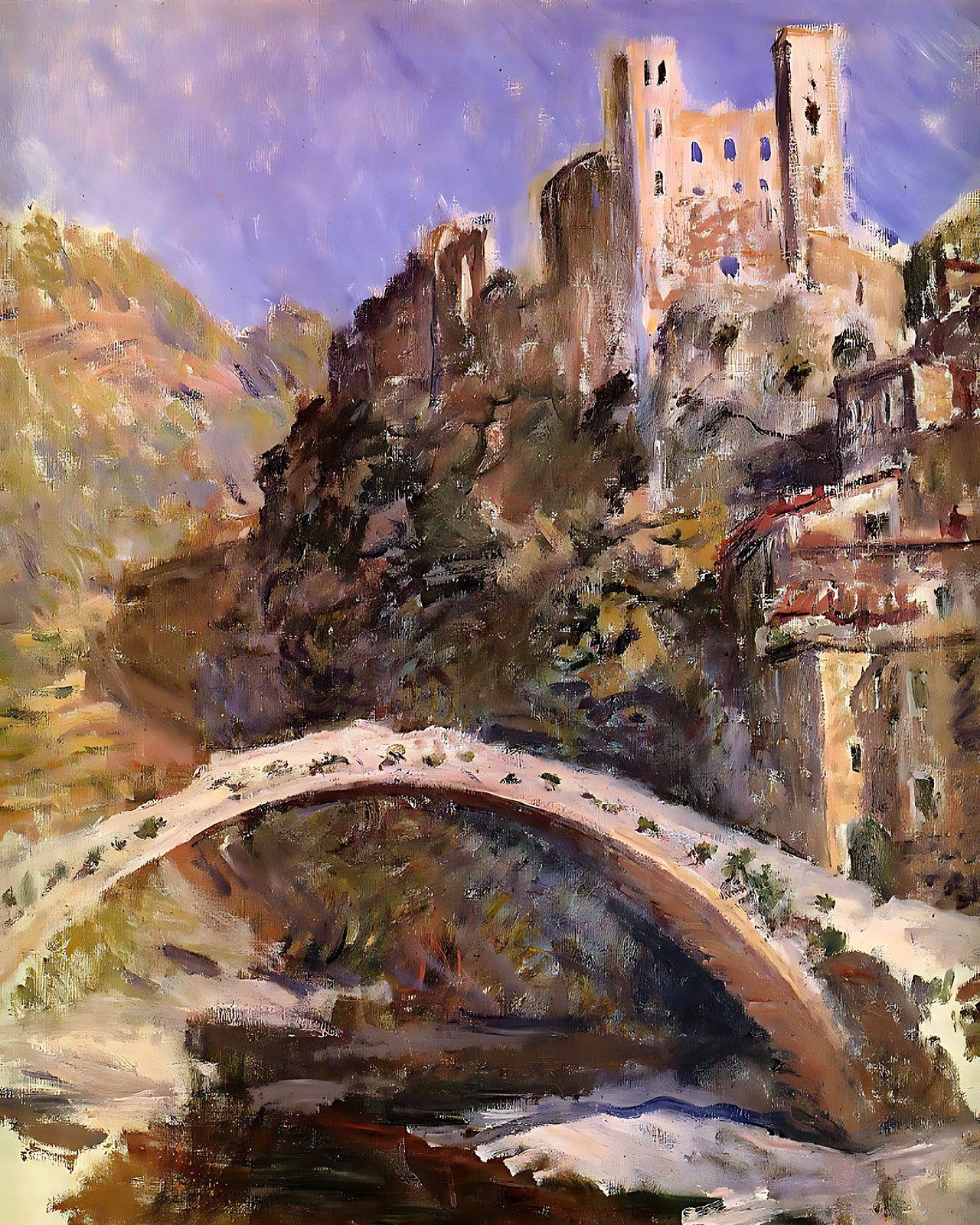 The Castle of Dolceacqua Painting by Claude Monet 8x10" Art Print