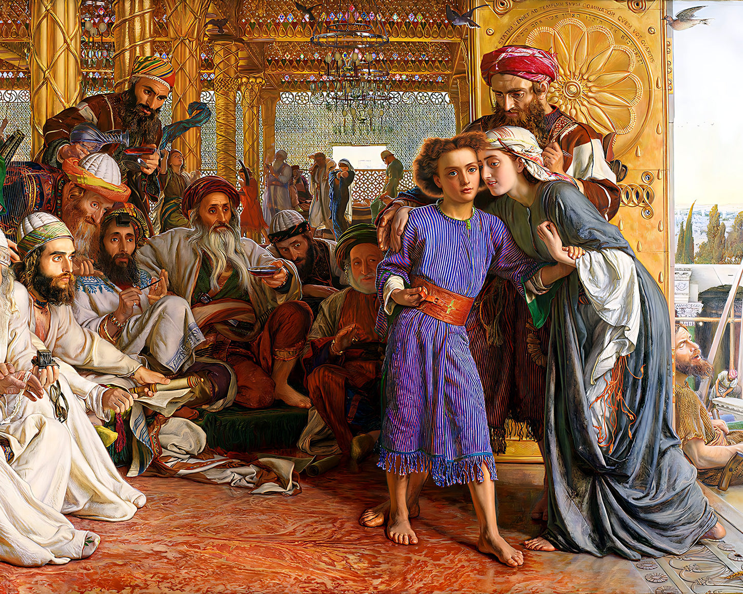 Finding of the Saviour in Temple Painting 8x10" Bible Art Print (Jesus)