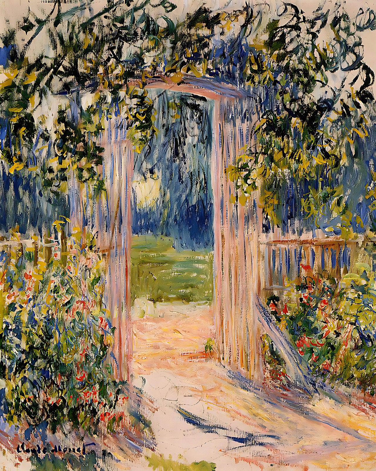 The Garden Gate Painting by Claude Monet 8x10" Art Print