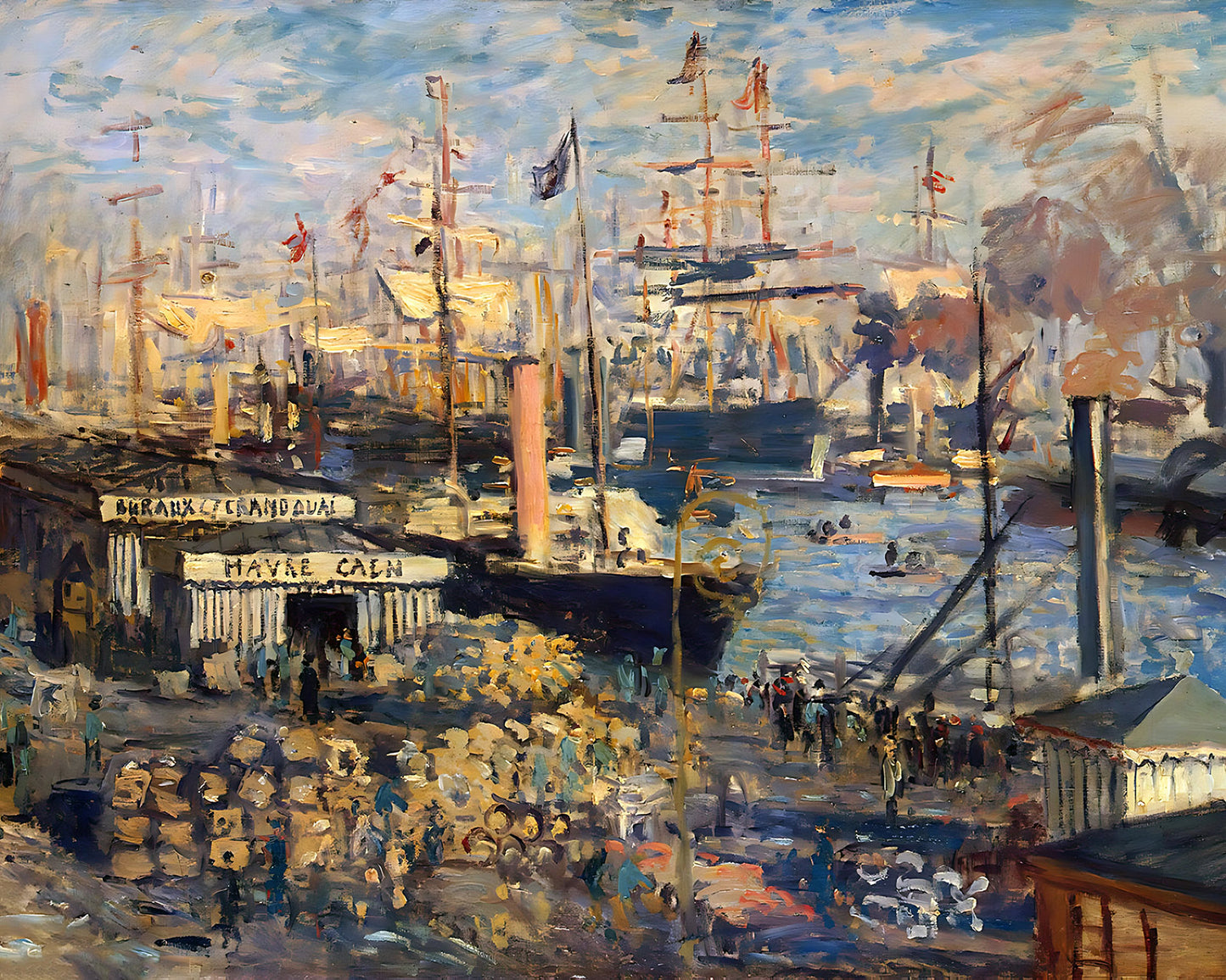 The Grand Dock at Le Havre Painting by Claude Monet 8x10" Art Print