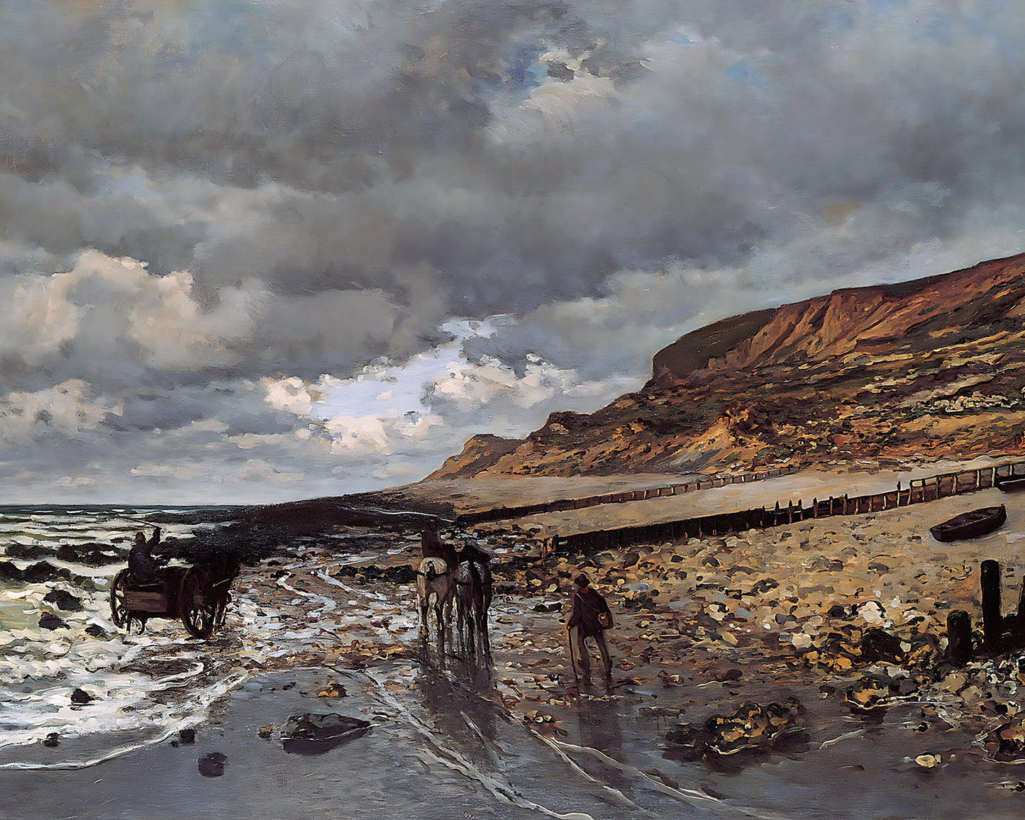 The Headland of the Heve at Low Tide Painting by Claude Monet 8x10" Art Print