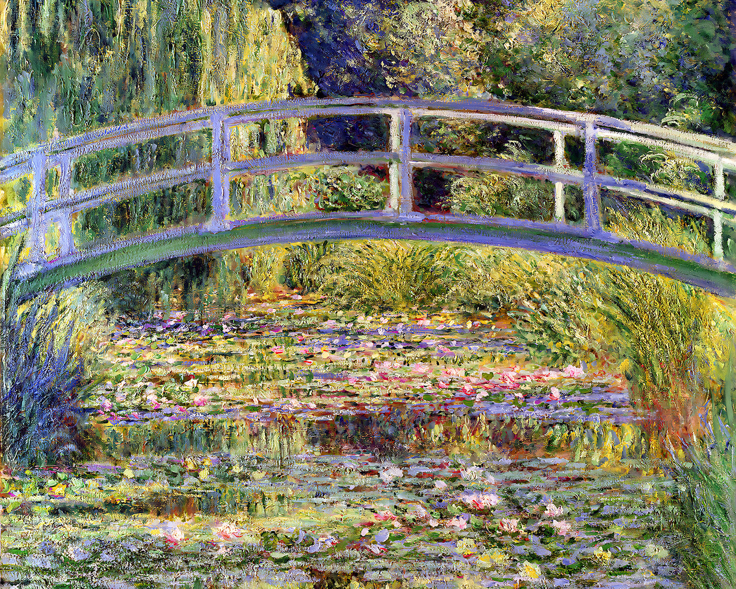 The Japanese Bridge (The Water-Lily Pond) - 1899 Painting by Claude Monet 8x10" Art Print