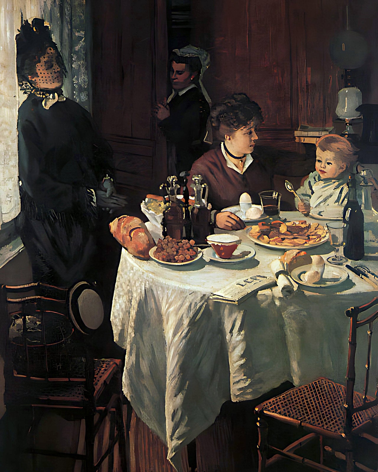 The Luncheon Painting by Claude Monet 8x10" Art Print
