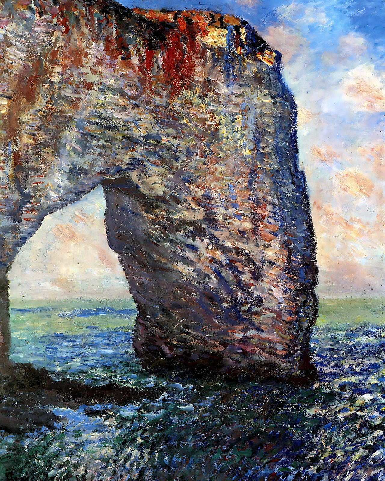 The Mannerport near Etretat Painting by Claude Monet 8x10" Art Print