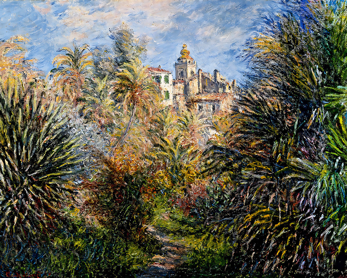 The Moreno Garden at Bordighera Painting by Claude Monet 8x10" Art Print