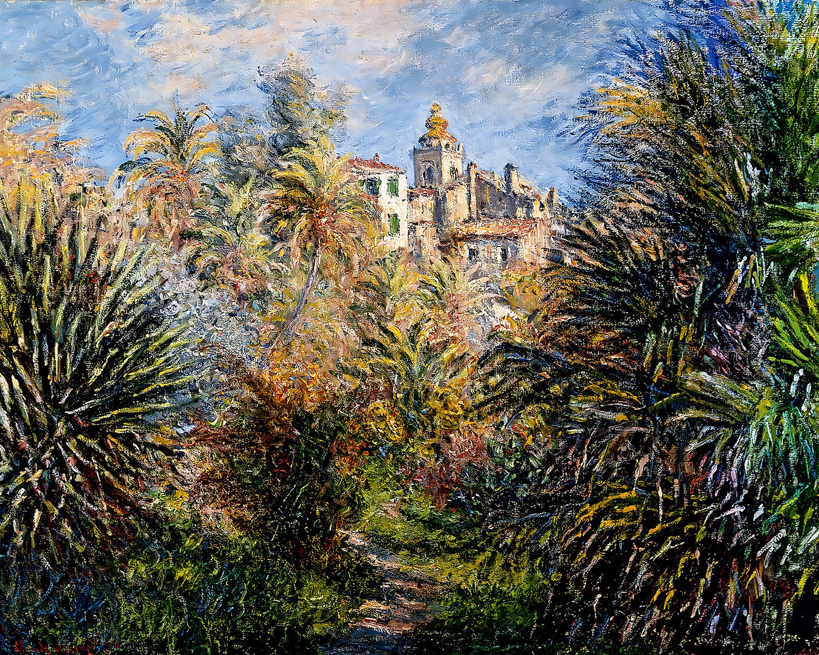 The Moreno Garden at Bordighera Painting by Claude Monet 8x10" Art Print