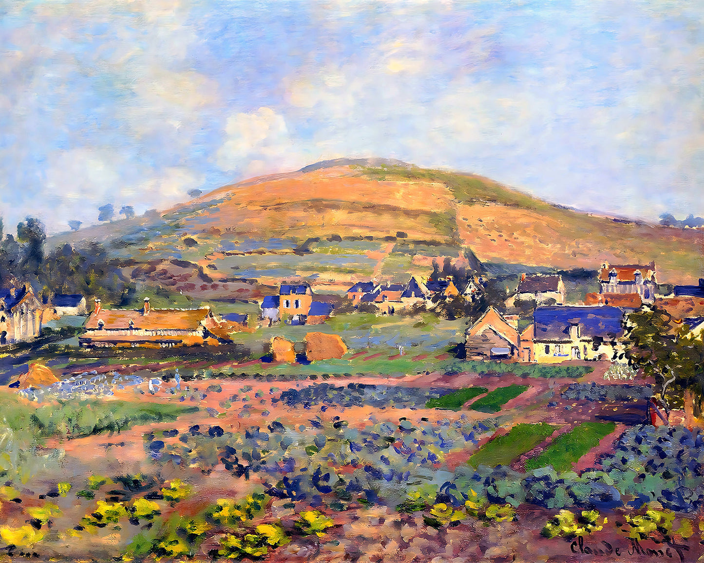 The Mount Riboudet in Rouen at Spring Painting by Claude Monet 8x10" Art Print