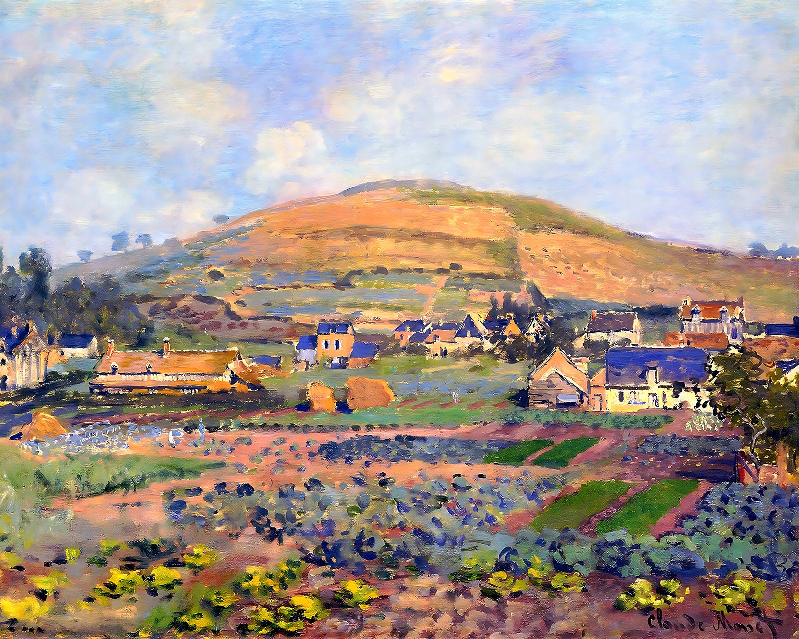 The Mount Riboudet in Rouen at Spring Painting by Claude Monet 8x10" Art Print