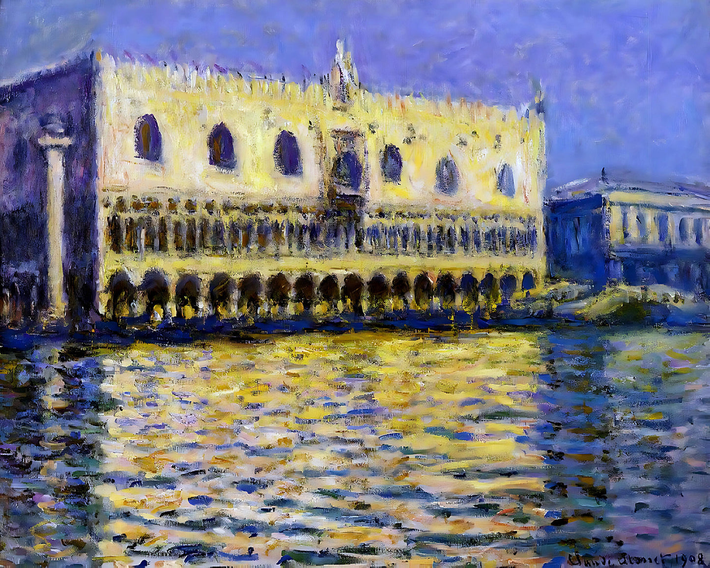 The Palazzo Ducale Painting by Claude Monet 8x10" Art Print