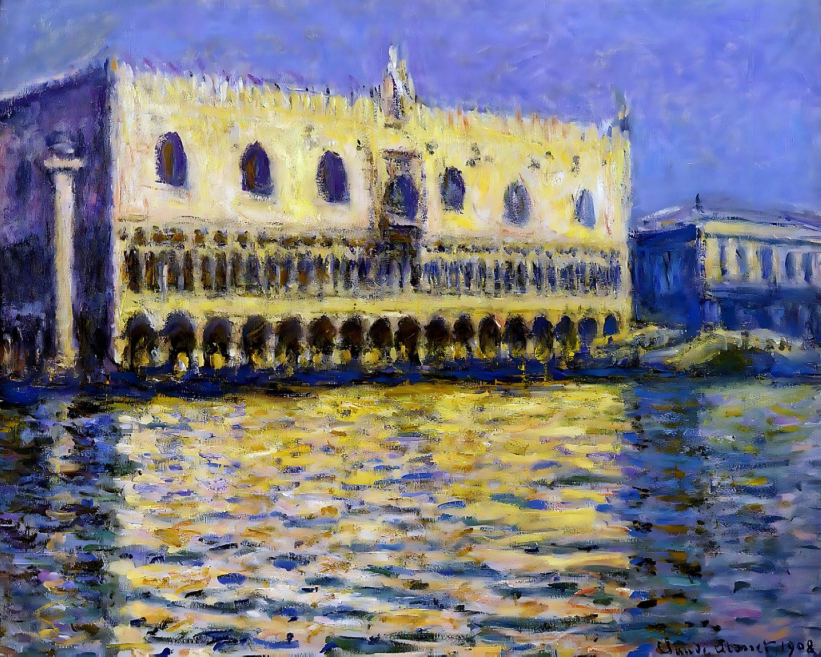 The Palazzo Ducale Painting by Claude Monet 8x10" Art Print