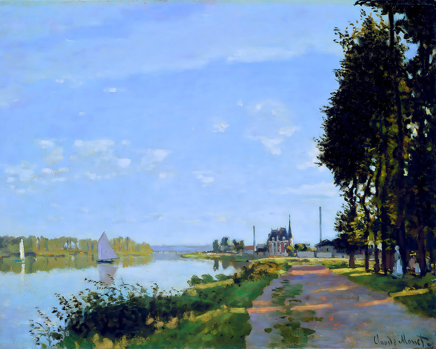 The Promenade at Argenteuil Painting by Claude Monet 8x10" Art Print