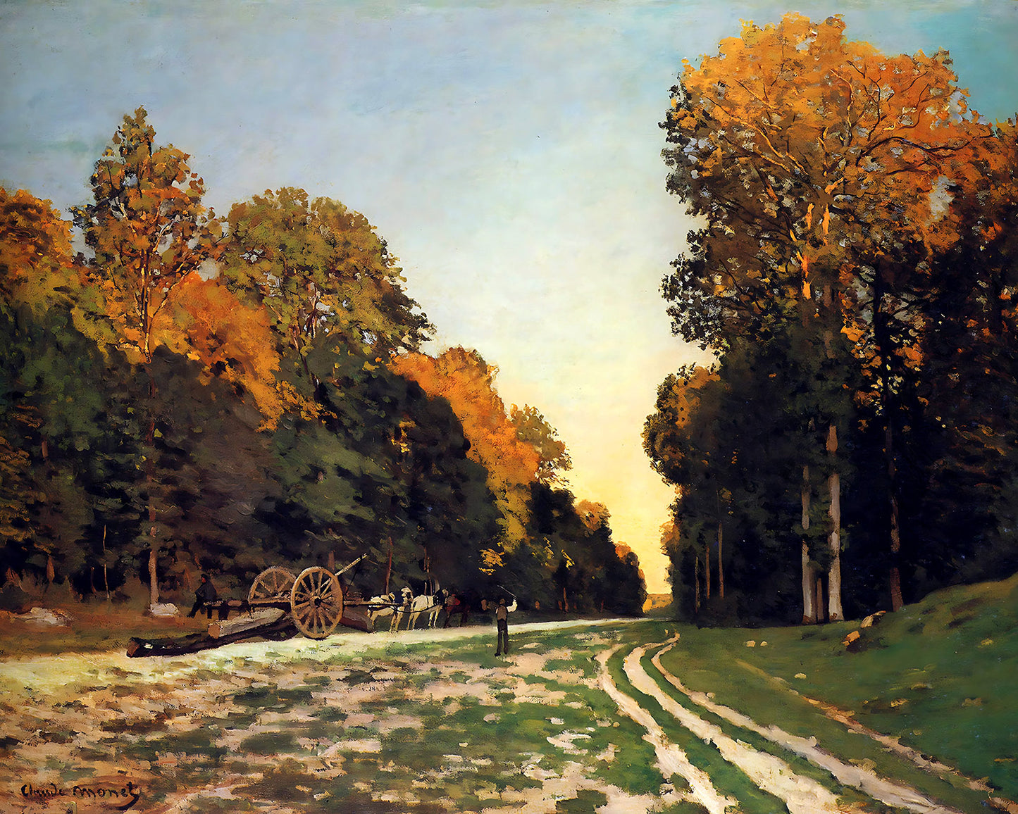 The Road from Chailly to Fontainebleau Painting by Claude Monet 8x10" Art Print