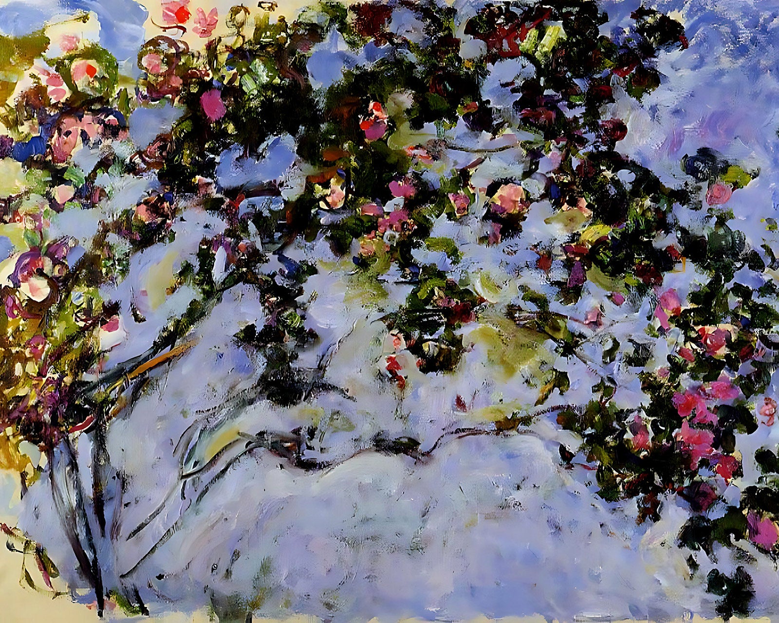The Rose Bush Painting by Claude Monet 8x10" Art Print