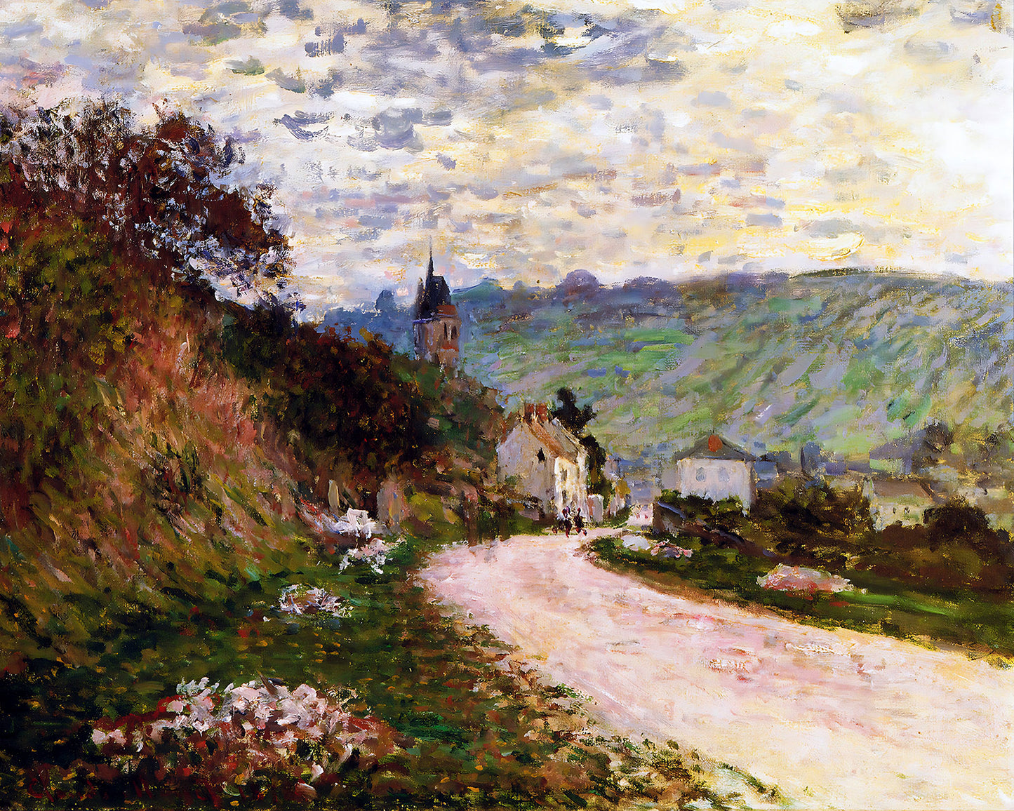 The Route a Vetheuil Painting by Claude Monet 8x10" Art Print