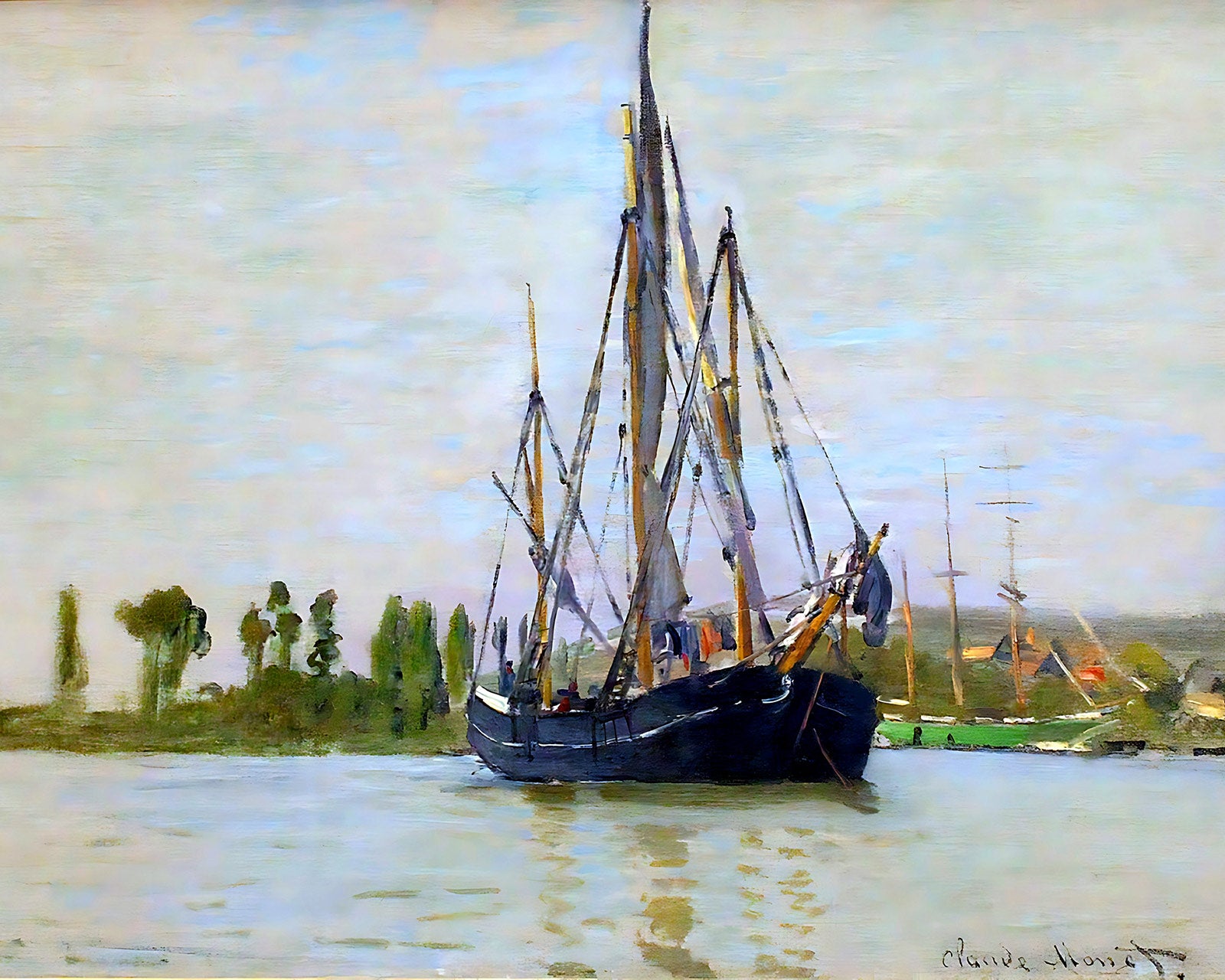 The Sailing Boat Painting by Claude Monet 8x10" Art Print