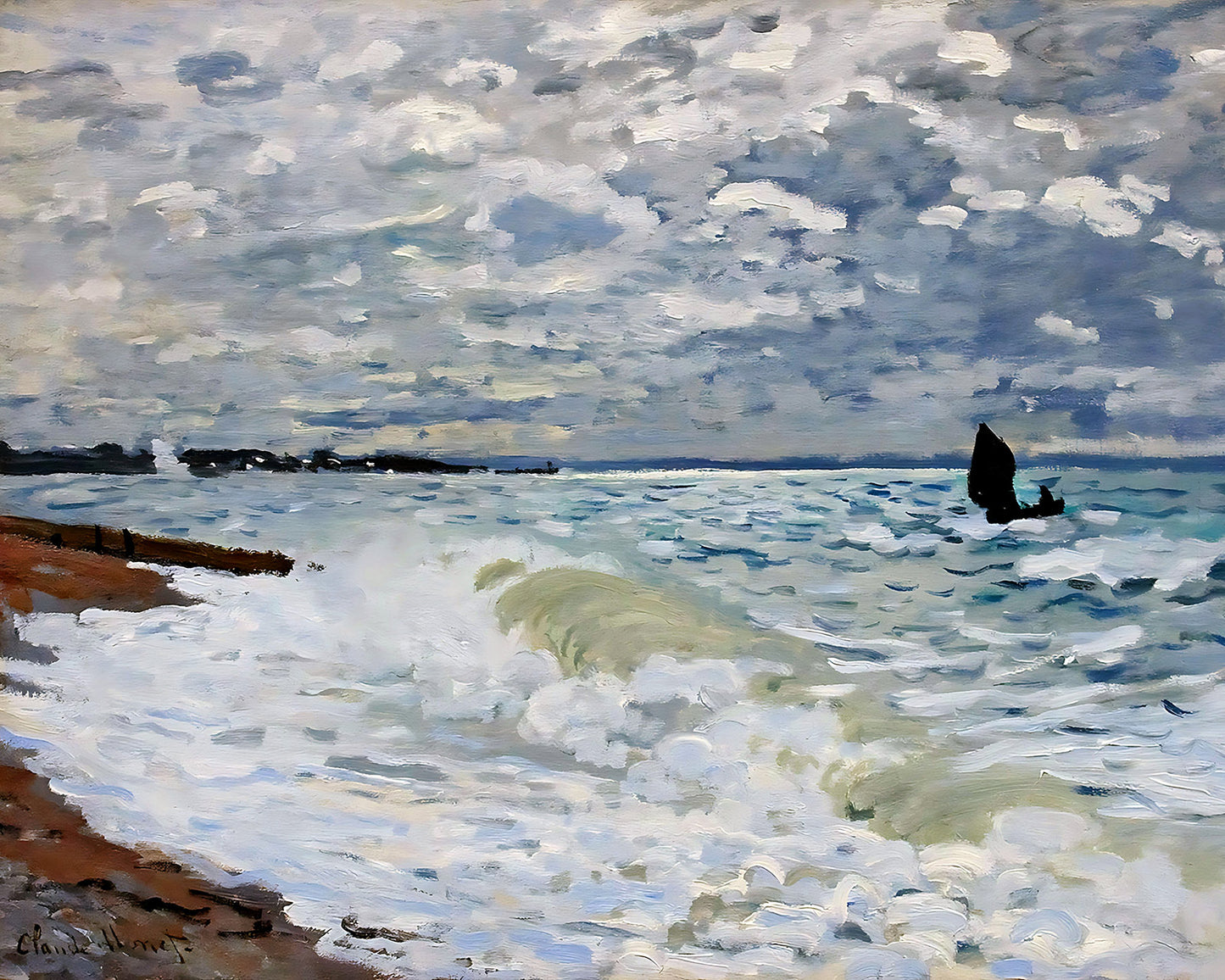 The Sea at Saint-Adresse Painting by Claude Monet 8x10" Art Print
