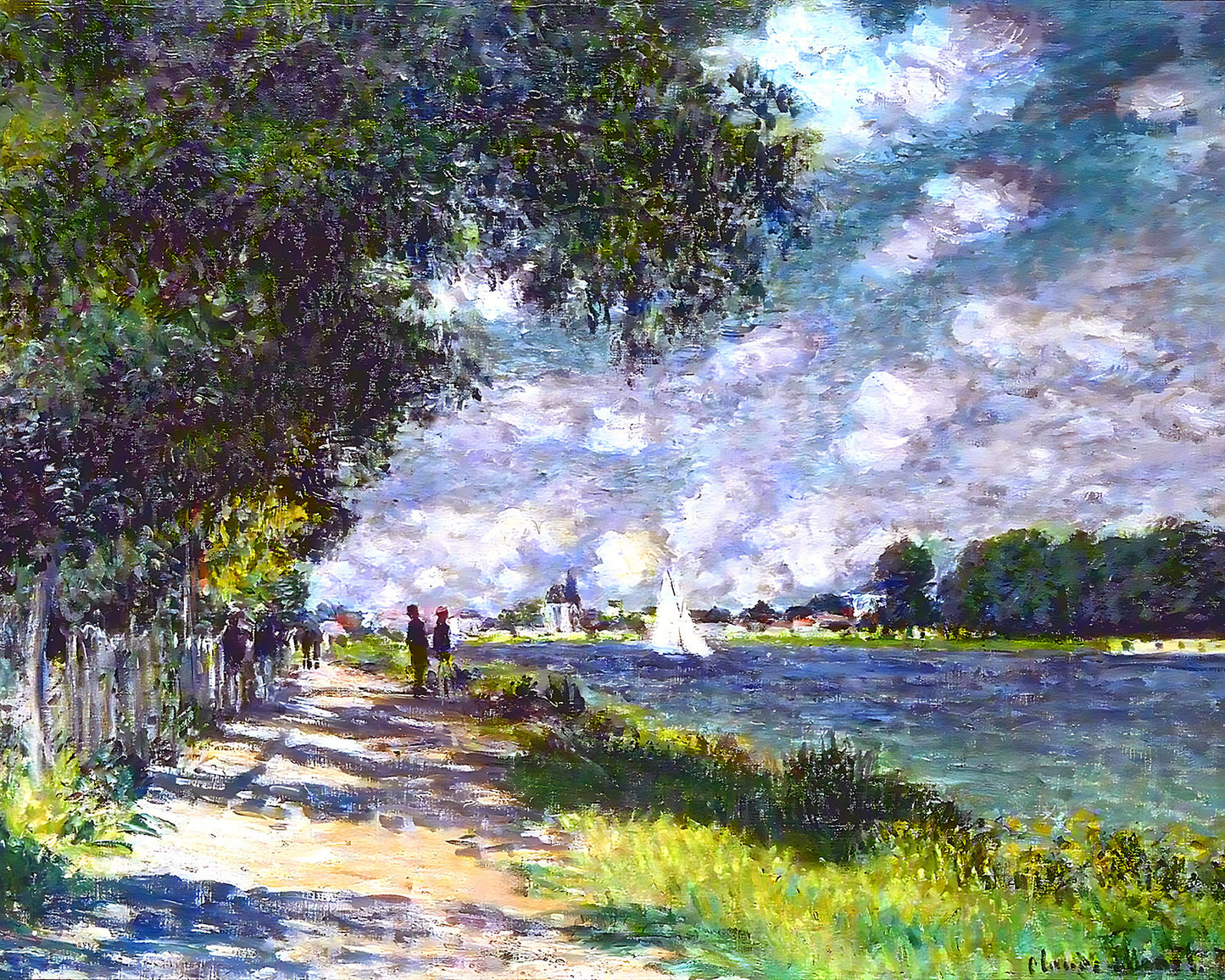 The Seine at Argenteuil Painting by Claude Monet 8x10" Art Print