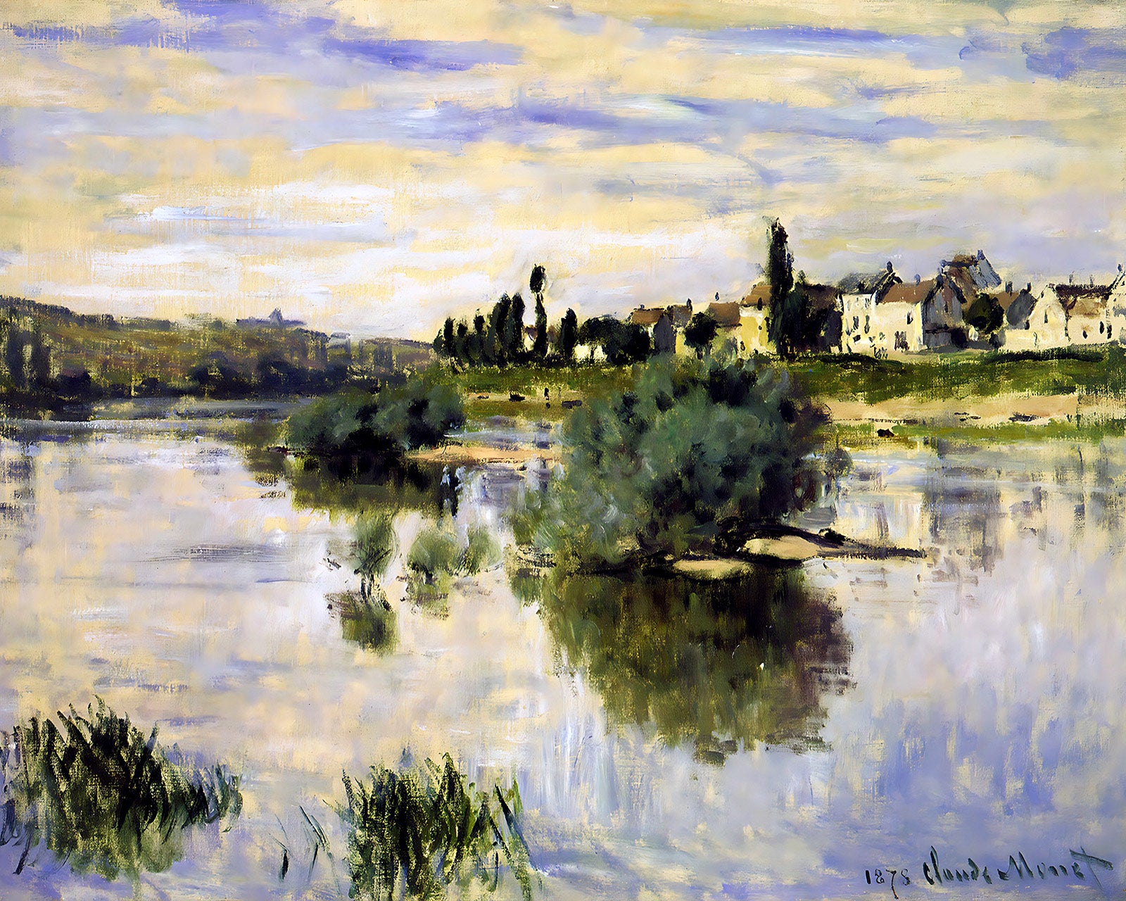 The Seine at Lavacourt Painting by Claude Monet 8x10" Art Print