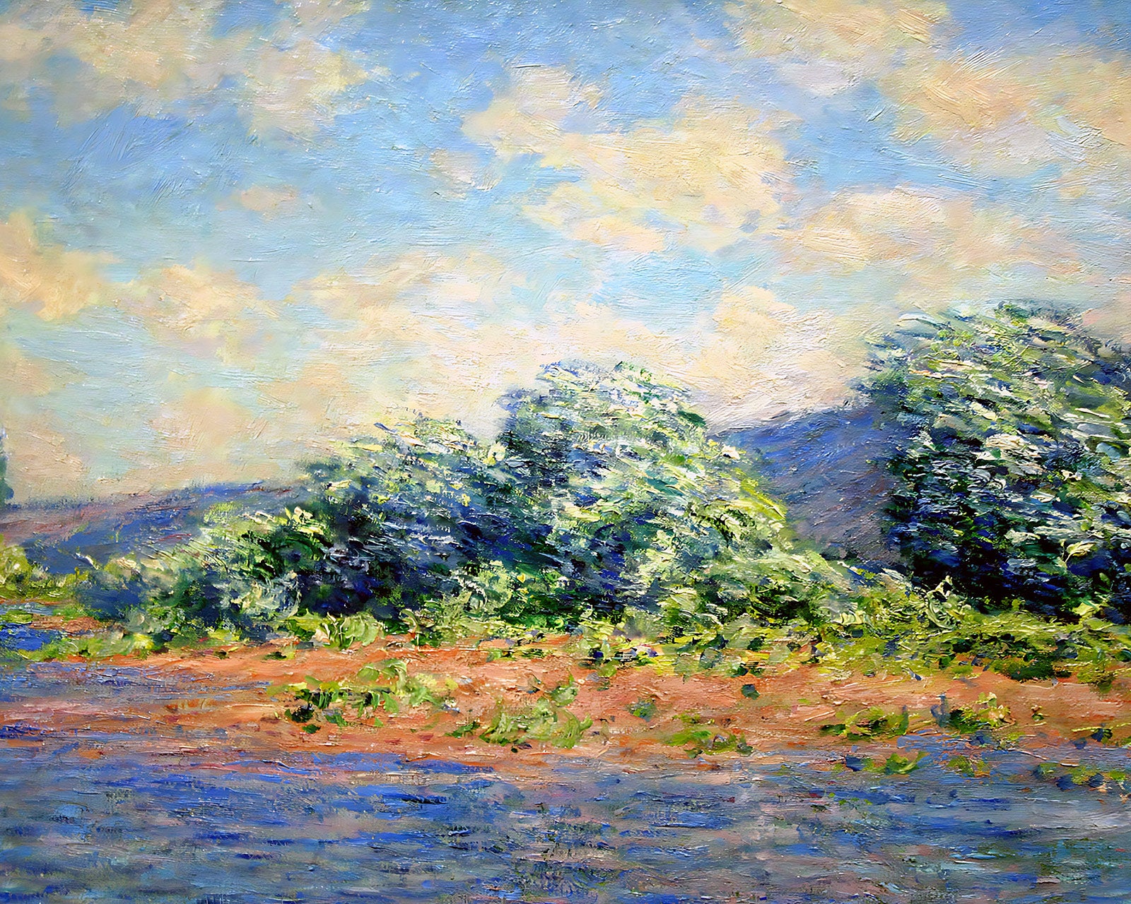 The Seine at Port-Villez Painting by Claude Monet 8x10" Art Print
