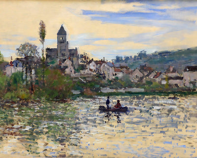 The Seine at Vetheuil Painting by Claude Monet 8x10" Art Print