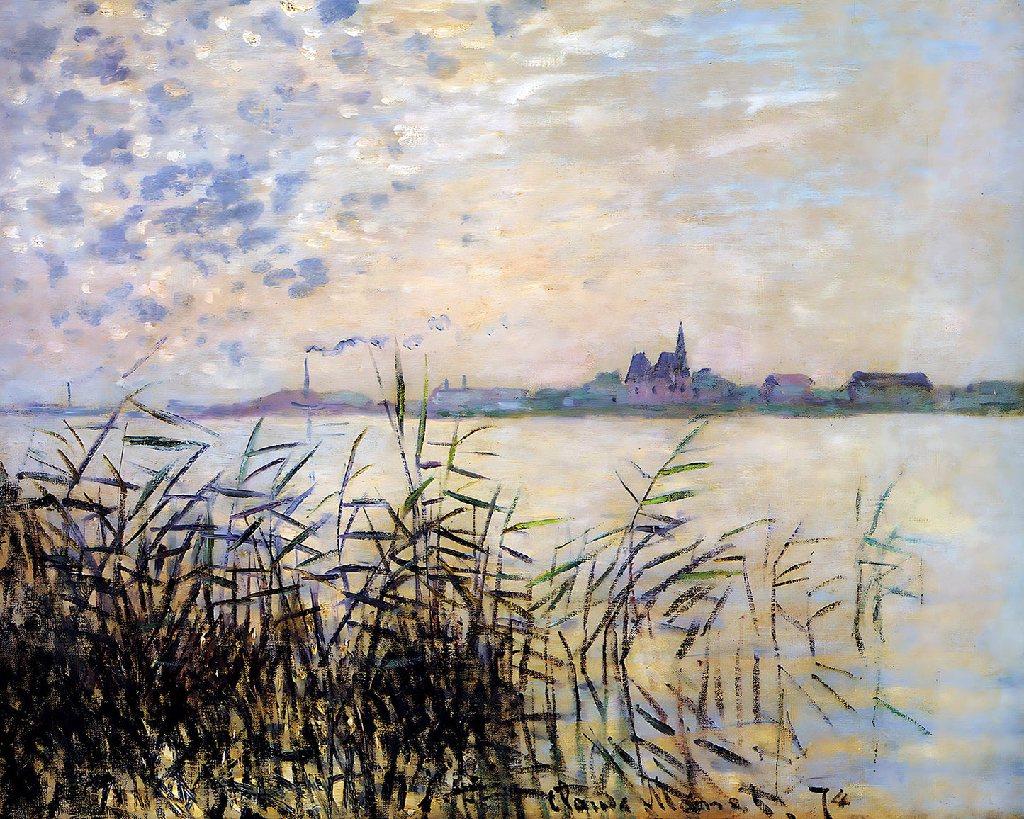 The Seine near Argenteuil Painting by Claude Monet 8x10" Art Print