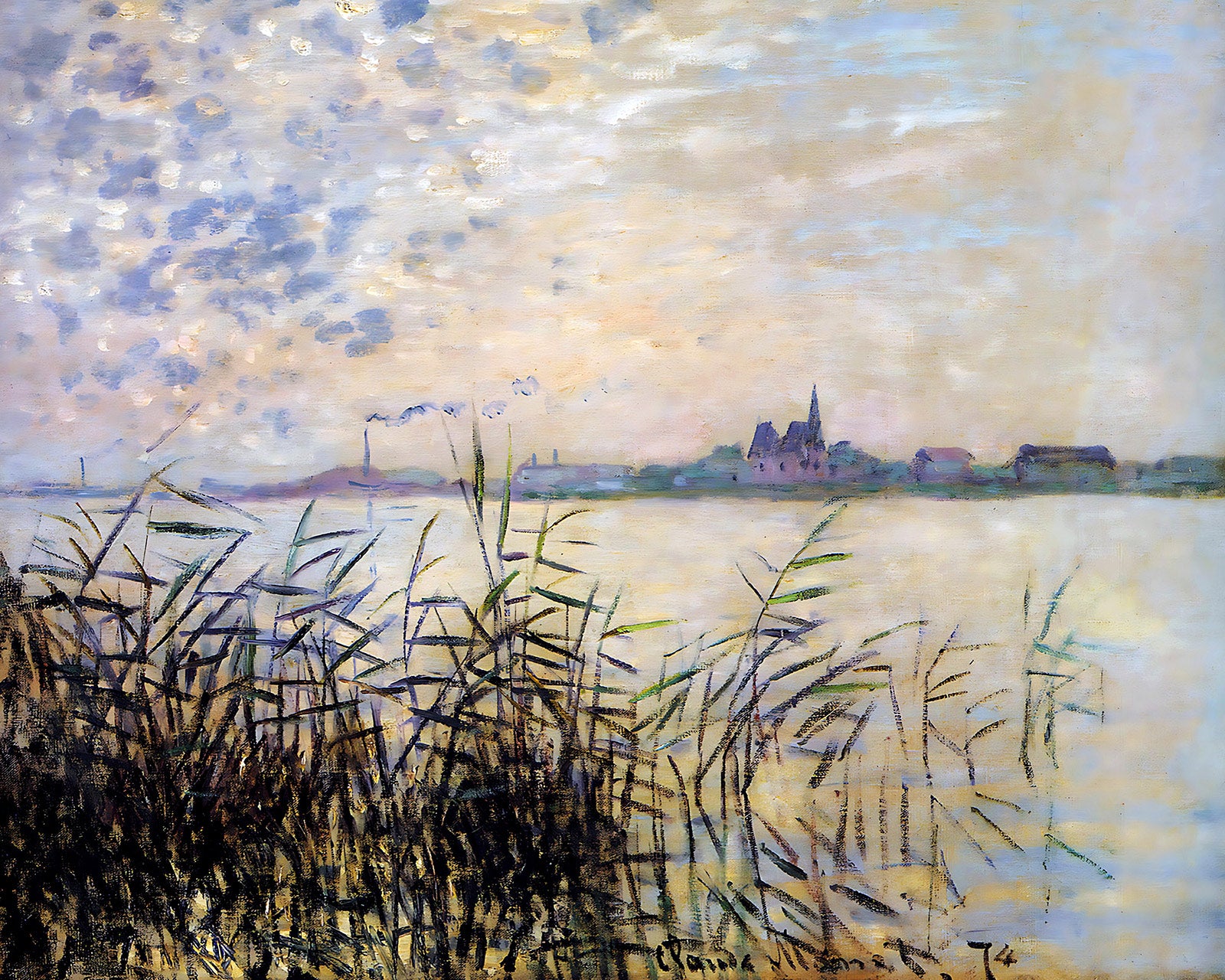 The Seine near Argenteuil Painting by Claude Monet 8x10" Art Print