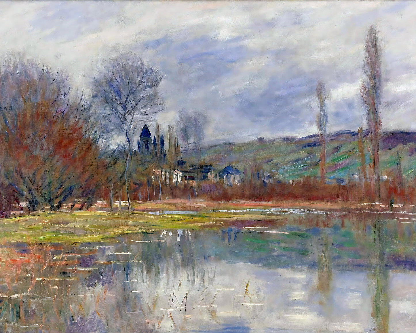 The Spring at Vetheuil Painting by Claude Monet 8x10" Art Print