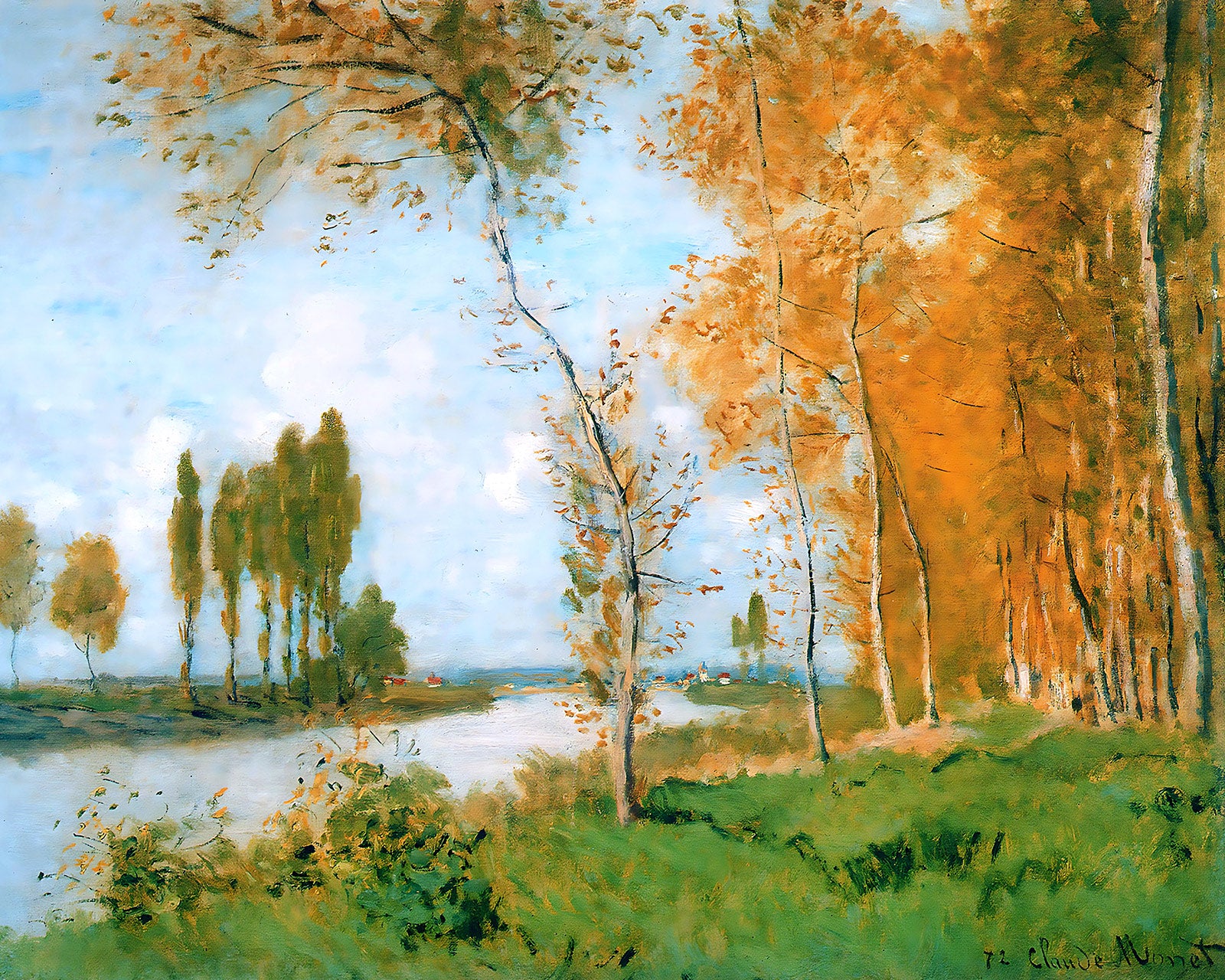 The Spring in Argentuil Painting by Claude Monet 8x10" Art Print