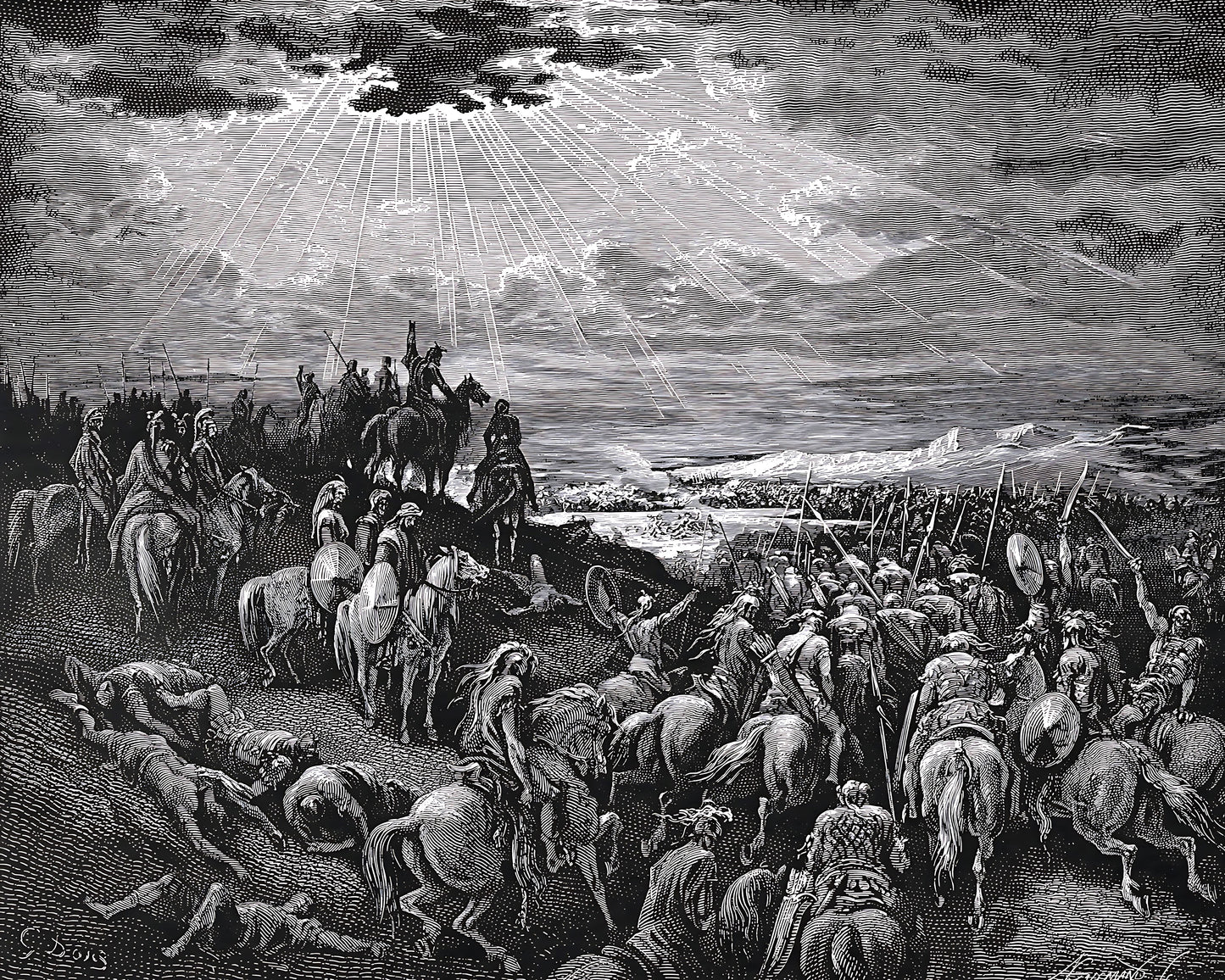 The Sun Stands Still Joshua Bible 8x10" Premium Bible Art Print