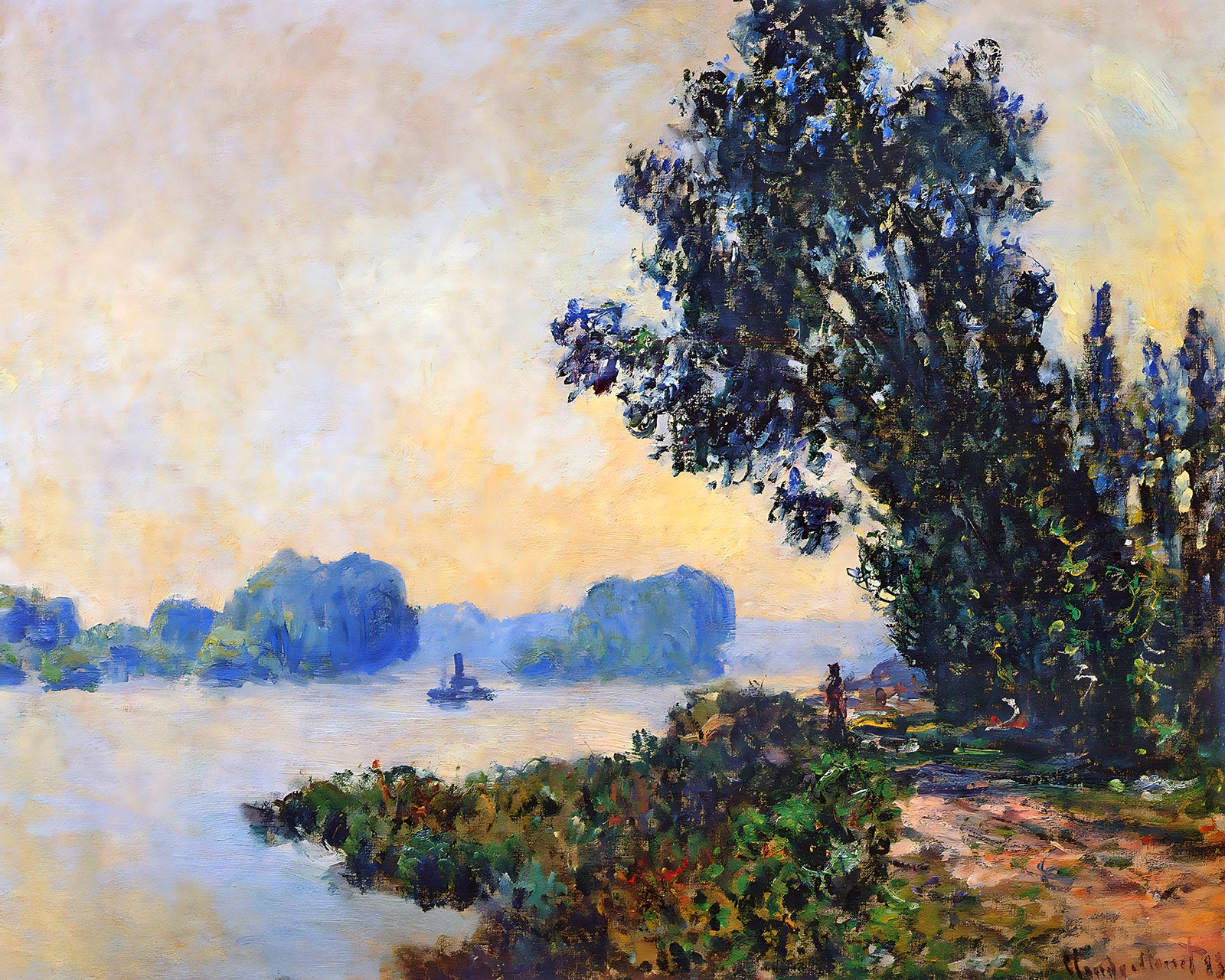 The Towpath at Granval Painting by Claude Monet 8x10" Art Print