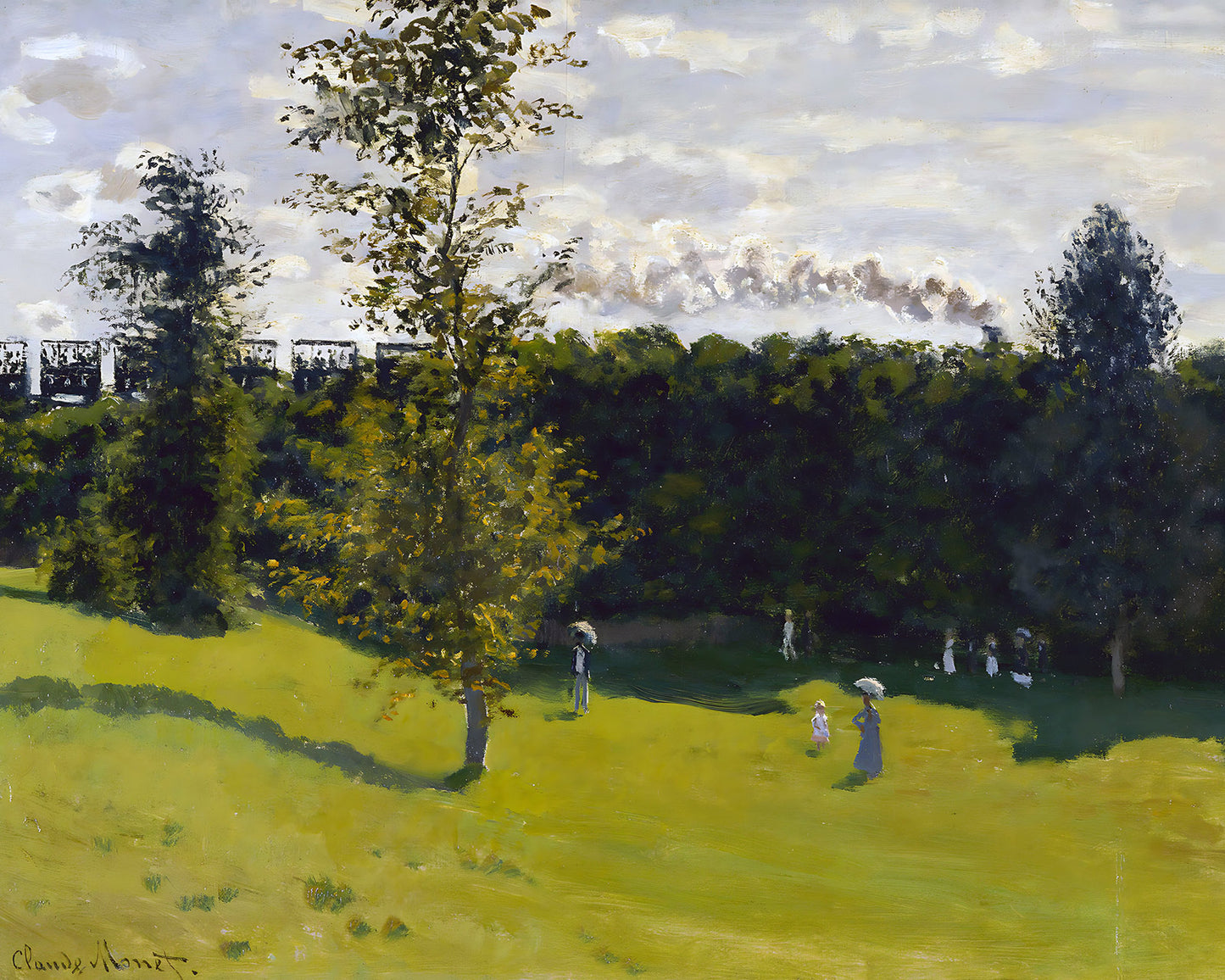 The Train in the Country Painting by Claude Monet 8x10" Art Print