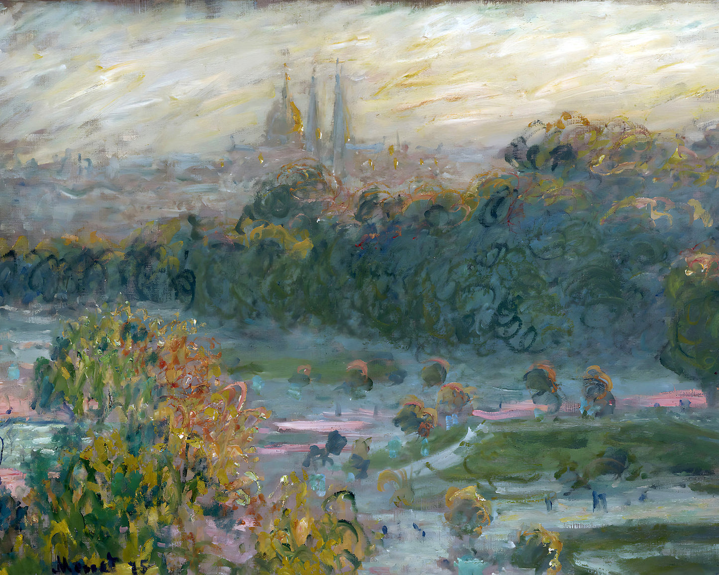 The Tuileries (Study) Painting by Claude Monet 8x10" Art Print