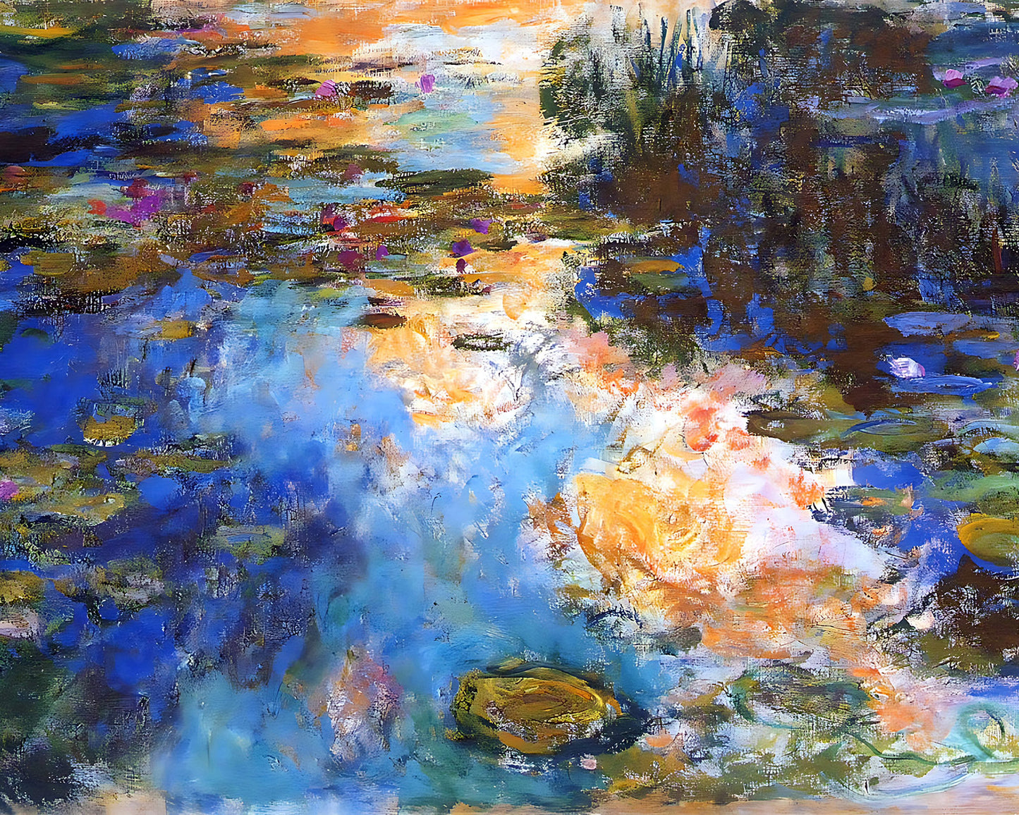 The Water Lily Pond X Painting by Claude Monet 8x10" Art Print
