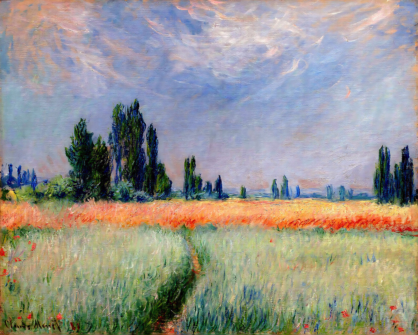 The Wheat Field Painting by Claude Monet 8x10" Art Print