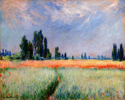 The Wheat Field Painting by Claude Monet 8x10" Art Print
