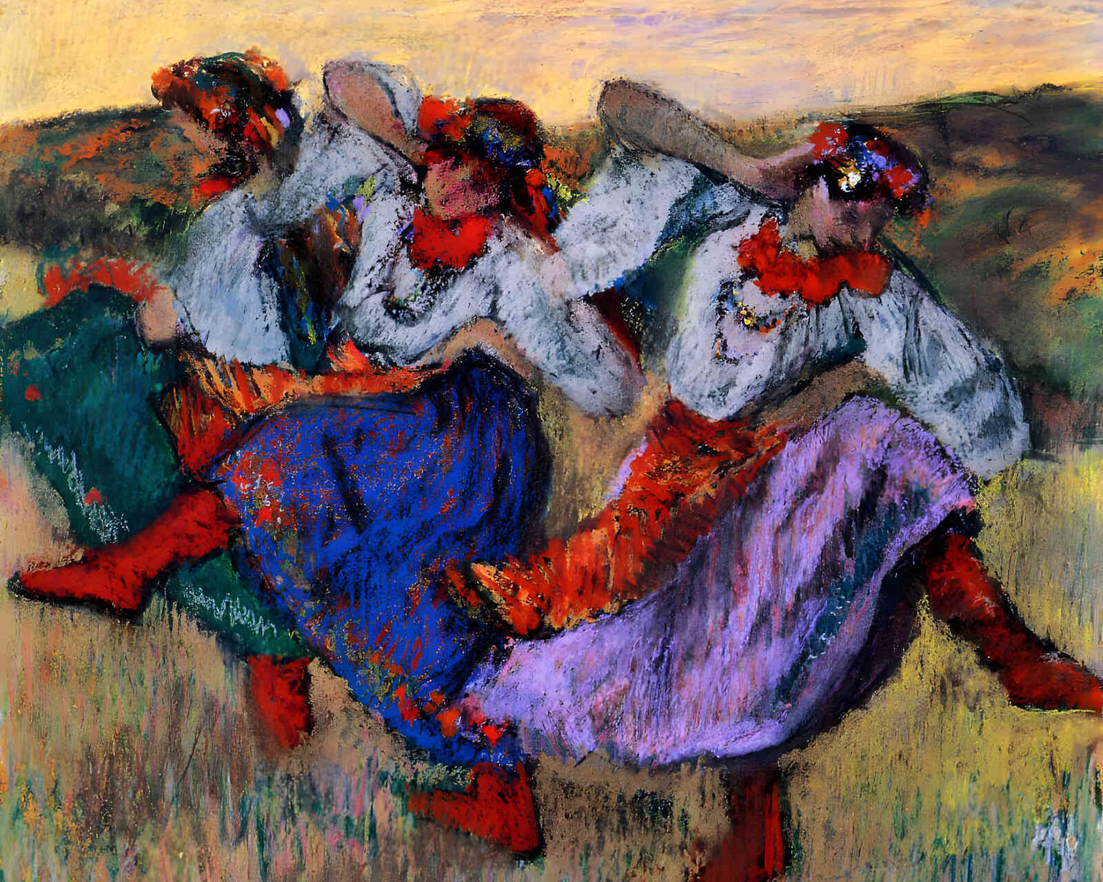 Ukrainian Dancers 1899 Painting by Edgar Degas 8x10" Art Print