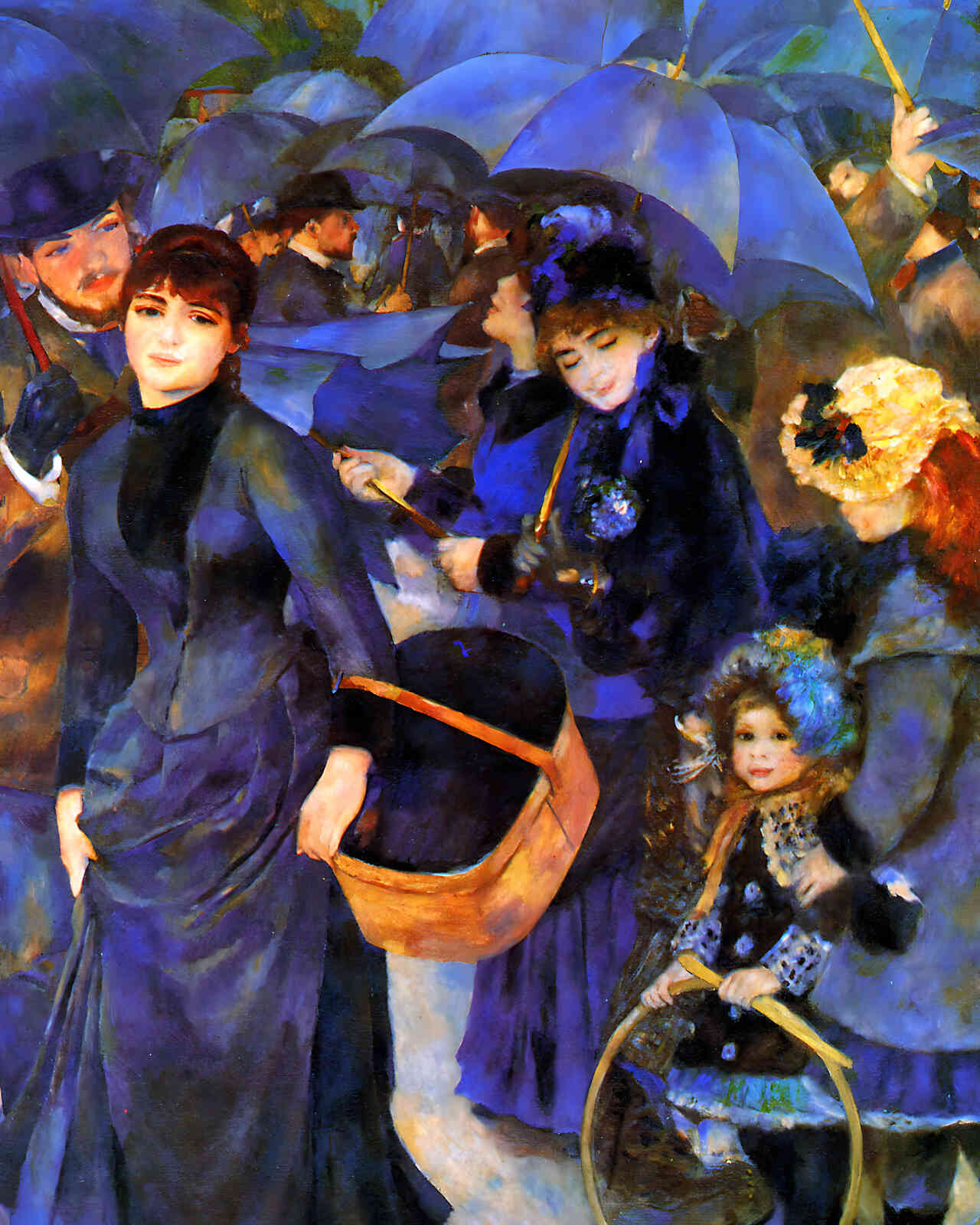 Umbrellas Painting by Pierre-Auguste Renoir 8x10" Art Print (High Quality)