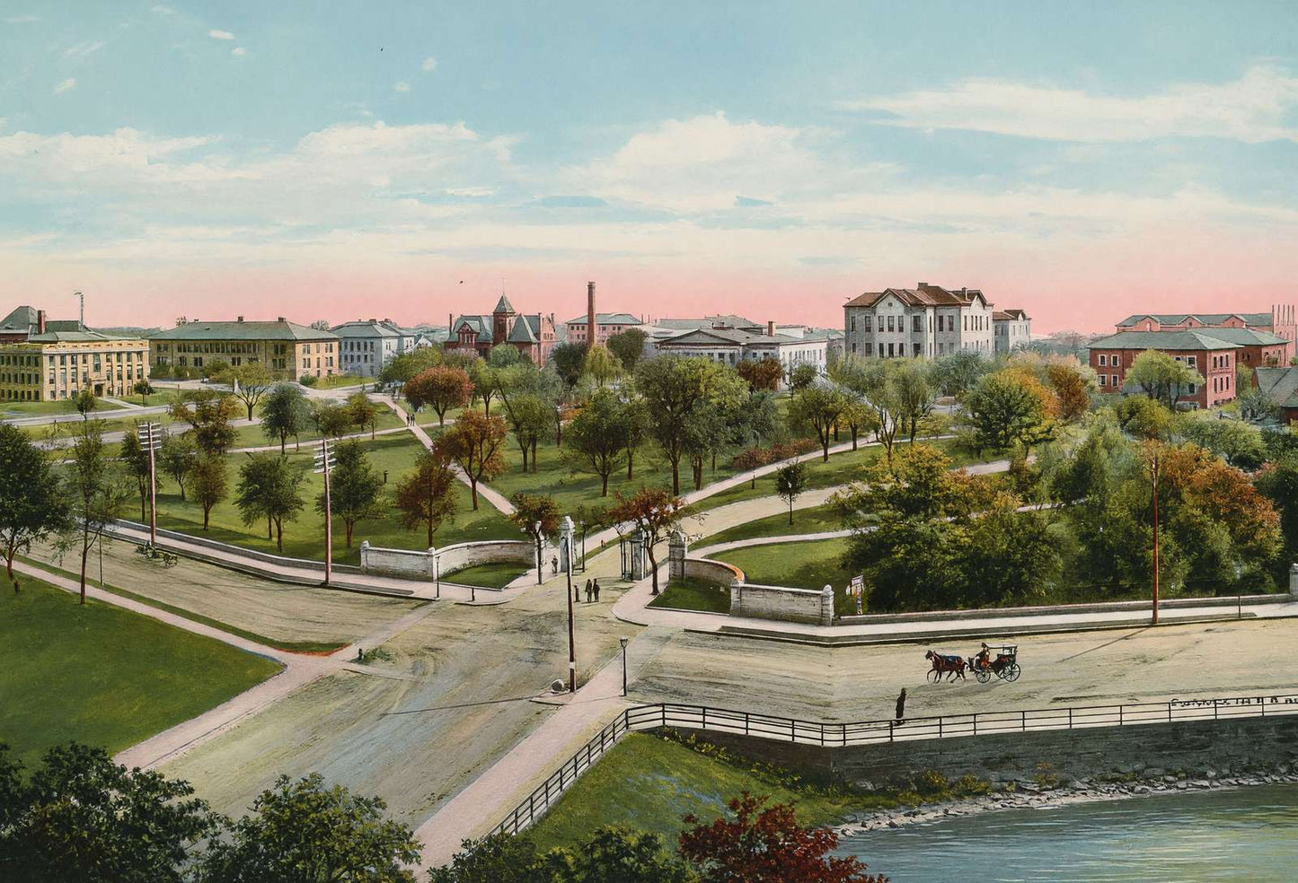 University of Minnesota General View in 1906 Vintage Print (7 Sizes)